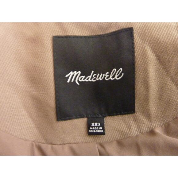 Madewell Oversized Brown Blazer Suit Jacket XXS Double Breasted Blazer Oversized - Picture 6 of 7